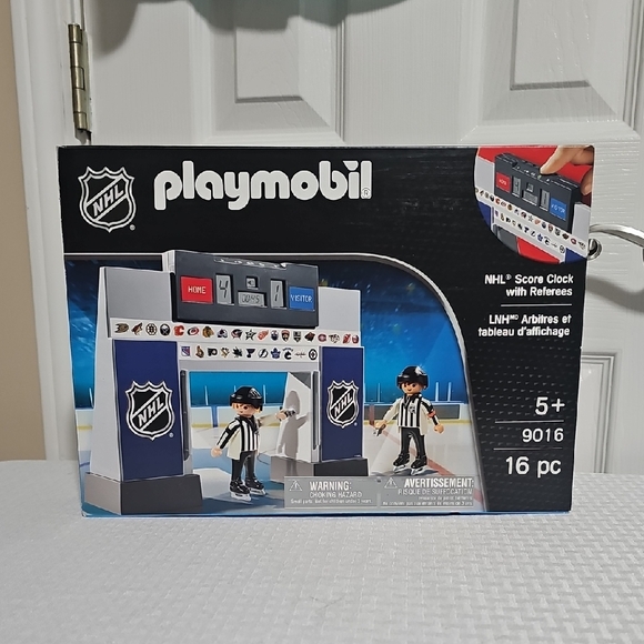 Playmobil Games Nhl Score Clock With Referees Black And White